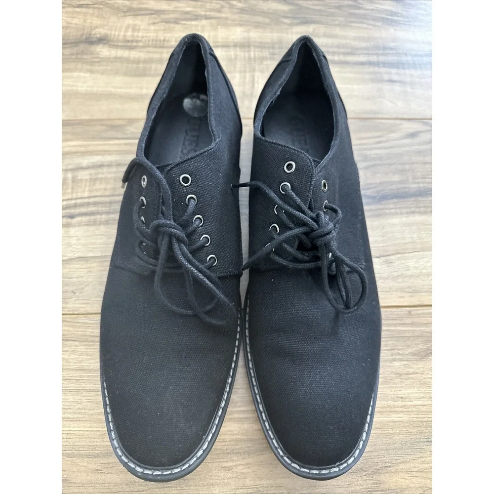 Men's Guess Denim Black‎ Oxford Dress Shoes Size 10.5 Lace Up